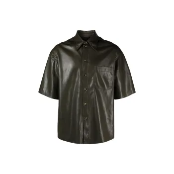 NANUSHKA Short sleeve Faux leather Shirt