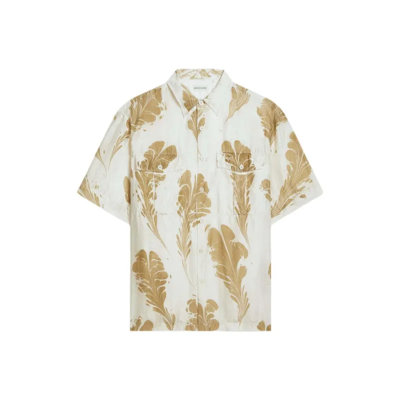 DRIES VAN NOTEN SS25 Shirt Men's Yellow White-0