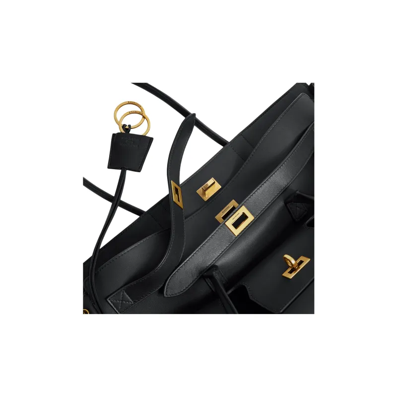 Balenciaga Bel Air Cow Leather Tote Bag, Shopping Bag, Handbag Medium Size Women's Black-3