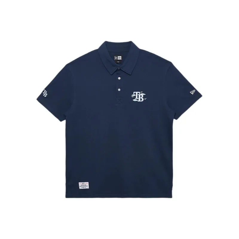 New Era x MLB Polo Shirt Unisex Navy Blue-0