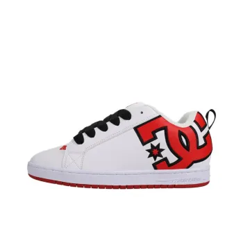 DC Shoes Court Graffik Low Top Skateboard Shoes Men's White Red