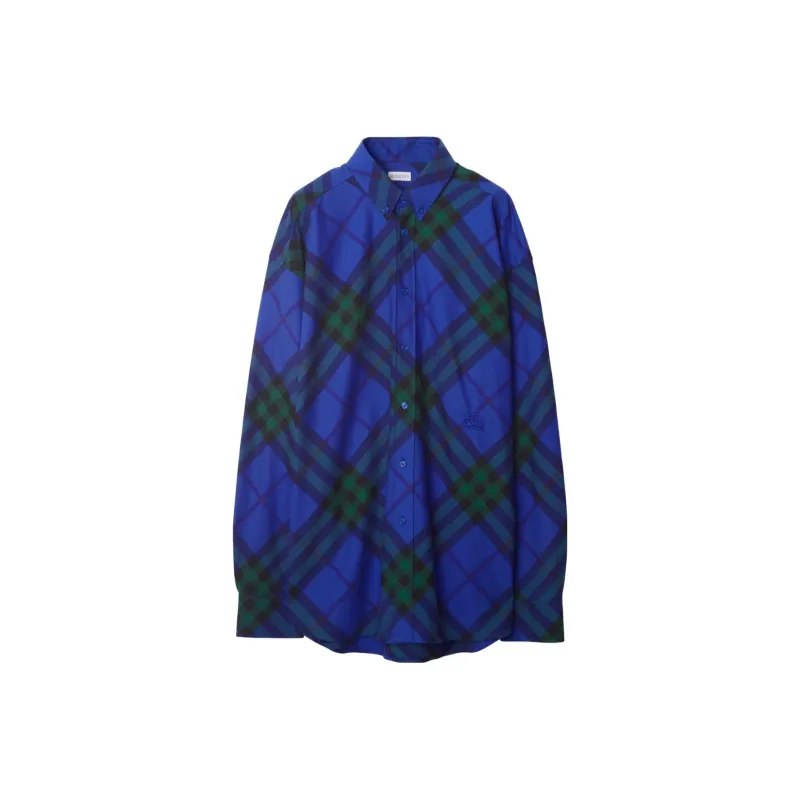 Burberry EKD embroidered Checkered Cotton Shirt-6