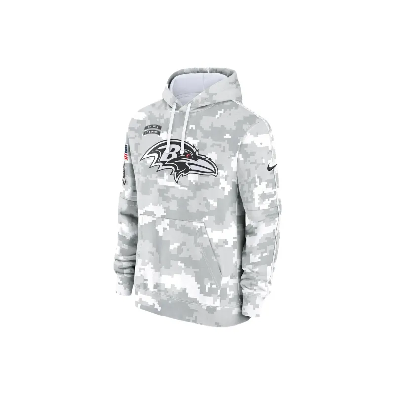 Nike Baltimore Ravens Salute To Service Primary Edge Club Men's Nike Nfl Pullover Hoodie-0