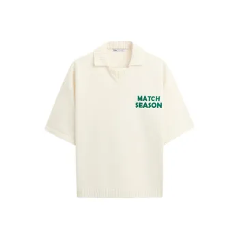 ZARA Polo Shirt Men's Raw White