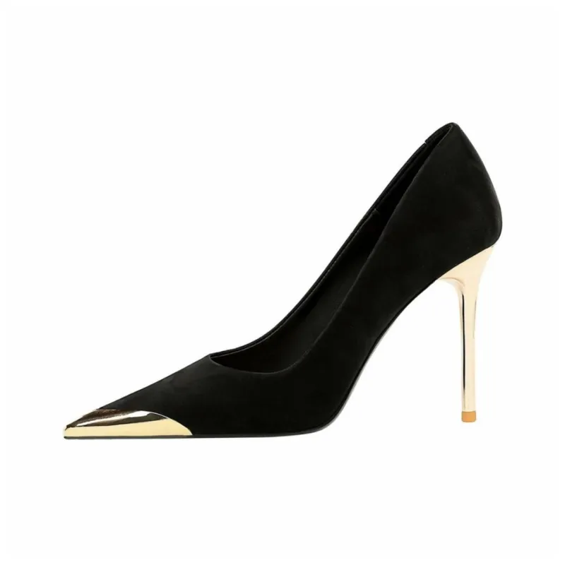 Feo Dvke Slim Heel High Heels 9cm 7cm Women's Black-1