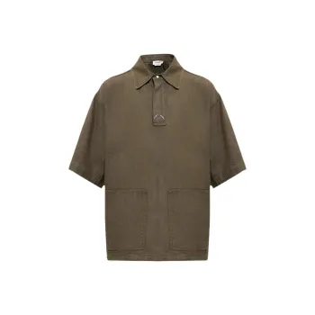 Alexander McQueen Logo Embroidered Short Sleeved Denim Polo Shirt