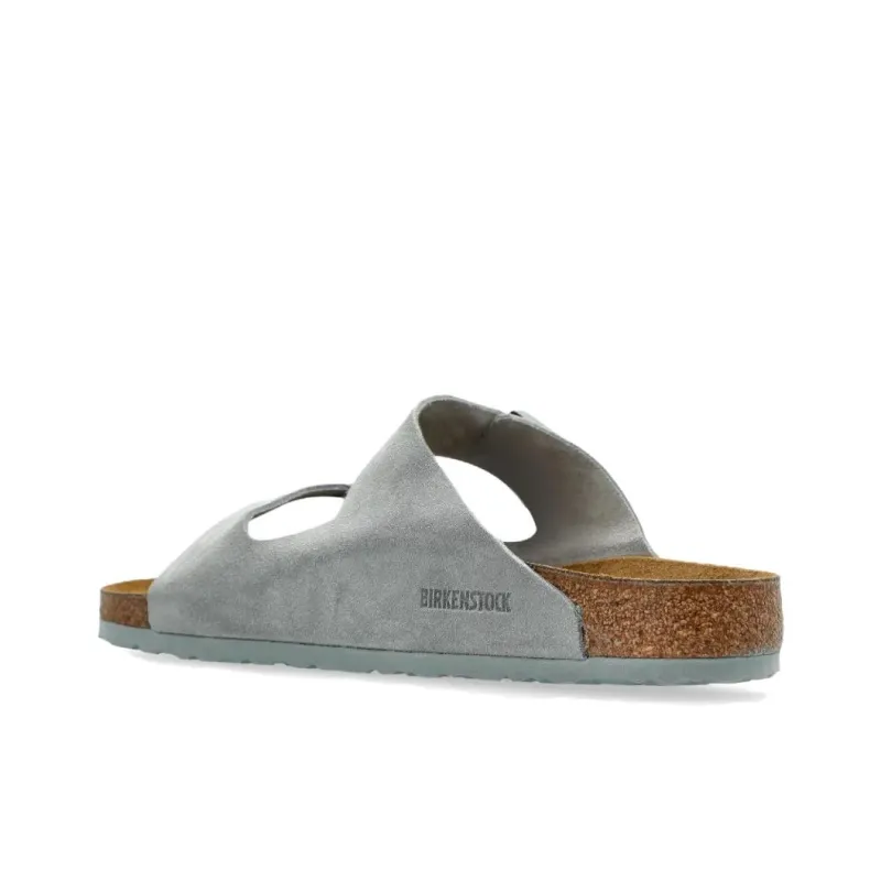 Birkenstock Rubber Sole Slip Resistant Abrasion Resistant Slide Slippers Men's Light Blue Regular Loose Fit-2