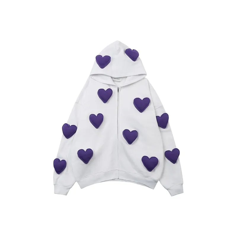 SQQZ Project Hooded Cardigan Sweatshirts Unisex-0