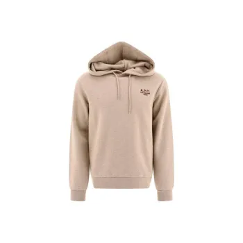 A.P.C Logo Embroidered Drawstring Hoodie
