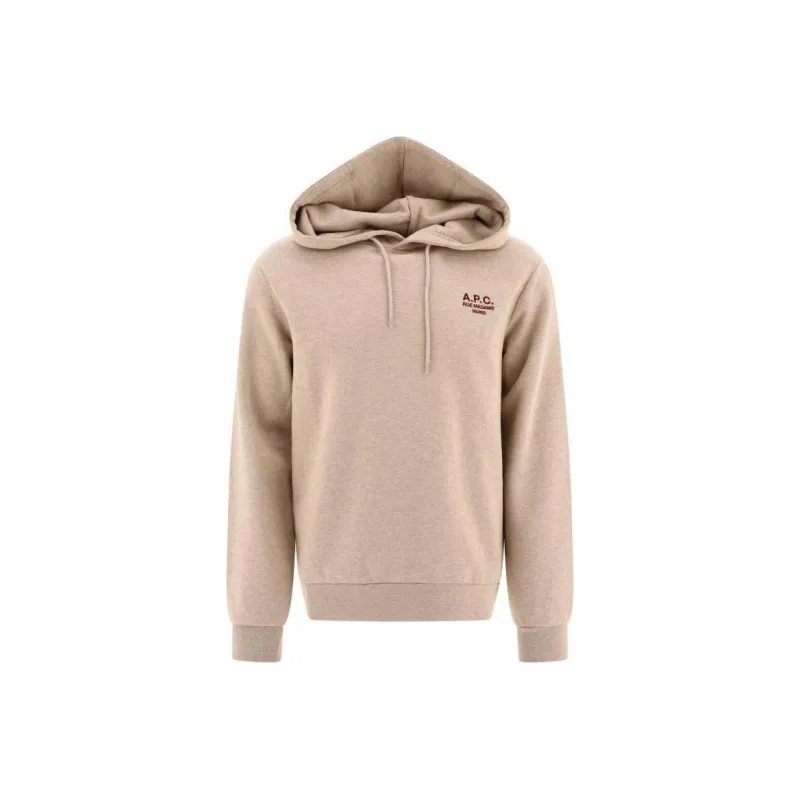 A.P.C Logo Embroidered Drawstring Hoodie-0