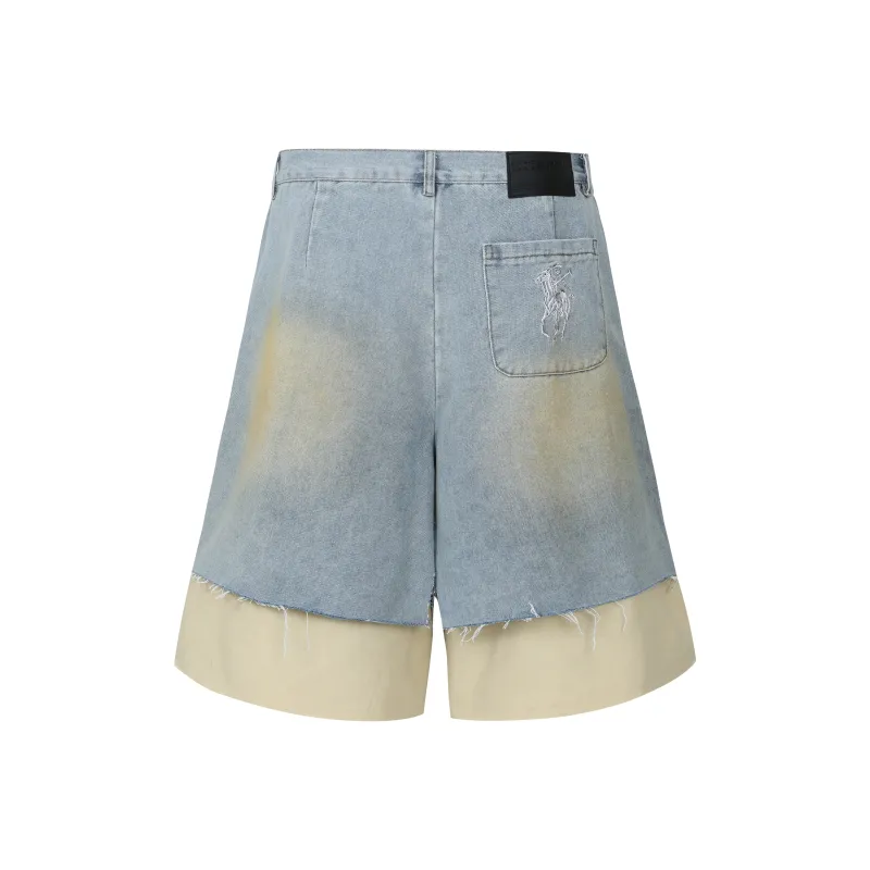 HARSH AND CRUEL Denim Shorts Unisex Washed Blue-1