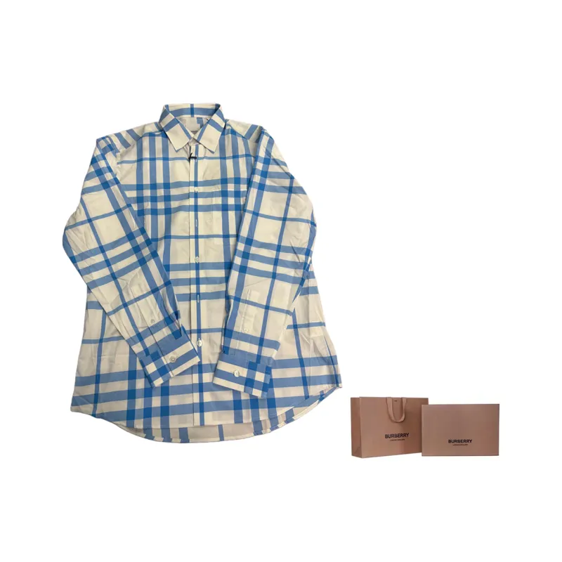 Burberry Shirts Men Blue-7