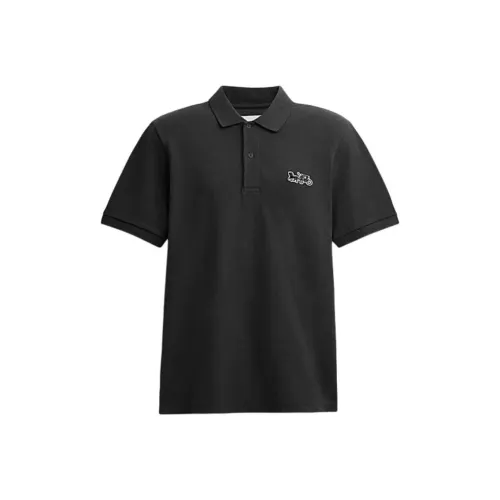 COACH SS24 Polo Shirt Men's Black