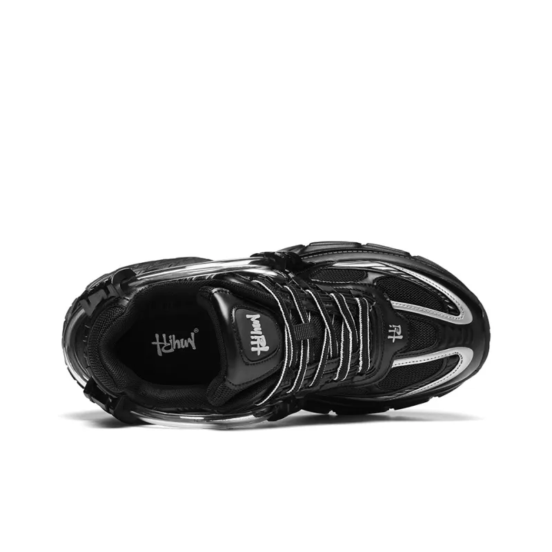 JANECO Slip Resistant, Abrasion Resistant, Breathable Low Top Chunky Sneakers Unisex-3