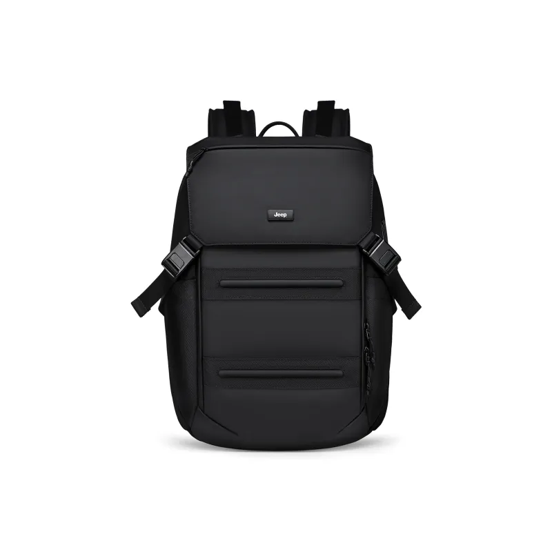 Jeep Microfiber Backpack Laptop Bag Men's Black-0