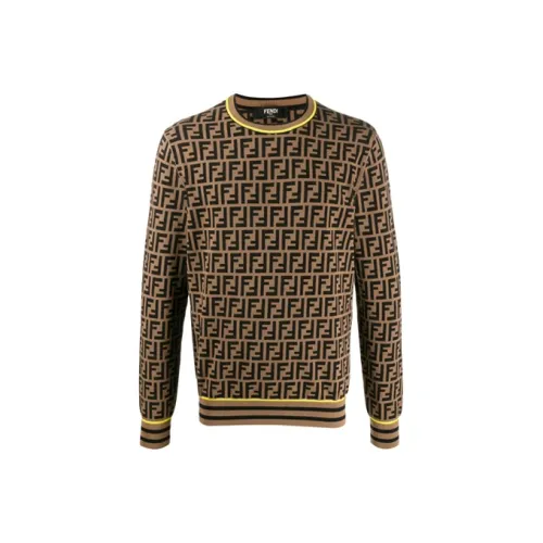 FENDI Sweaters Men Brown