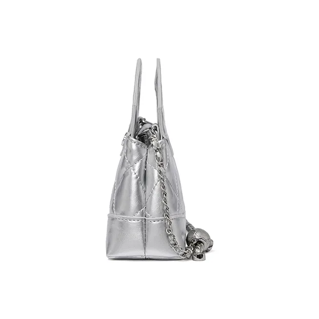 RED DRAGONFLY Cow Leather Handbag Unisex Classic Black/Silver-8