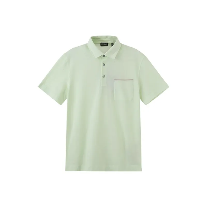 Zegna SS24 Polo Shirt Men's Verdant Green-0
