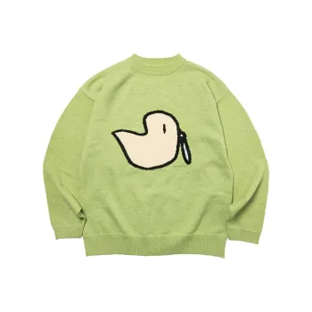 ROARINGWILD Ponpom Sweater Unisex Grass Green