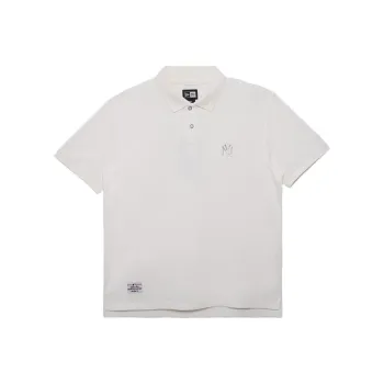 New Era Polo Shirt Men's Ivory White