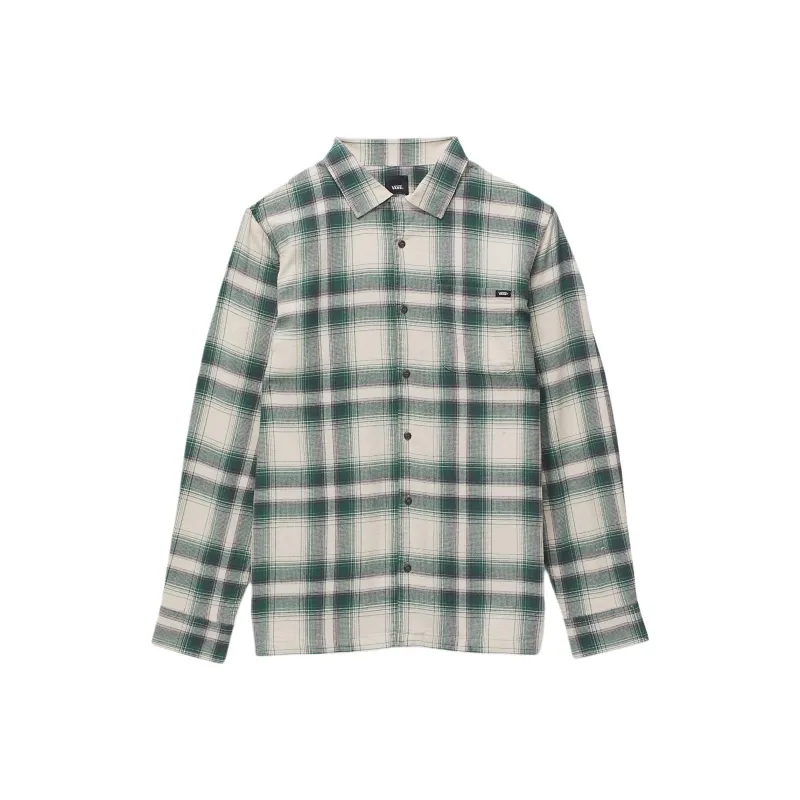 Vans SS24 Eastridge Long Sleeve Buttondown Shirt Shirt Men's Small Bar Green-0
