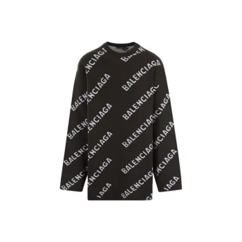 Balenciaga Allover Logo Crewneck