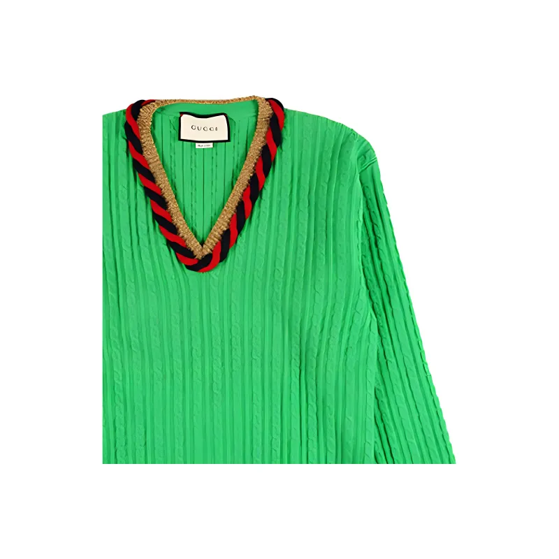 GUCCI Cashmere Sweaters Women's Green-2