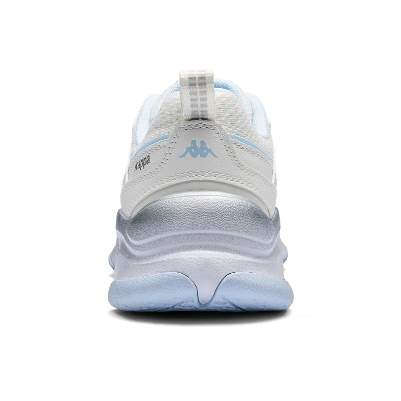 Kappa Anti Slip Wear Resistant Low Top Running Shoes Women's Beach White Iceberg Blue-4