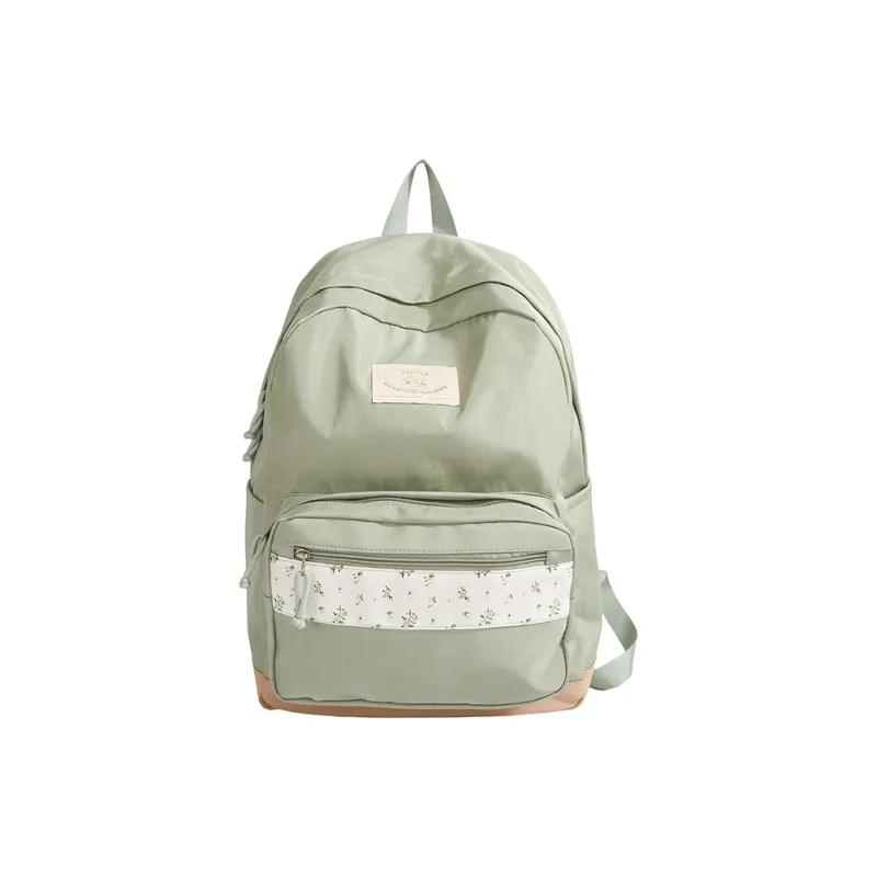 SEVENMOONS Nylon Fabric Backpack Women's Black/Pink/White/Blue/Green-12