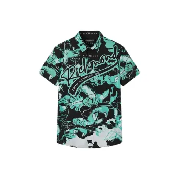 JOHN RICHMOND Shirt Men's Bean Green Plants