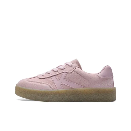 Kappa Anti Slip Wear Resistant Low Top Skateboard Shoes Women's Milk Tea Pink