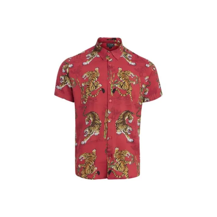 GUESS Shirts Men Red-0