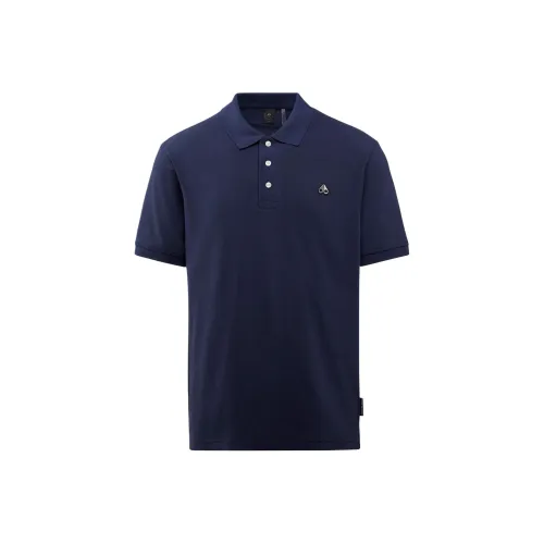 Moose Knuckles Polo Shirt Men's Marine Blue