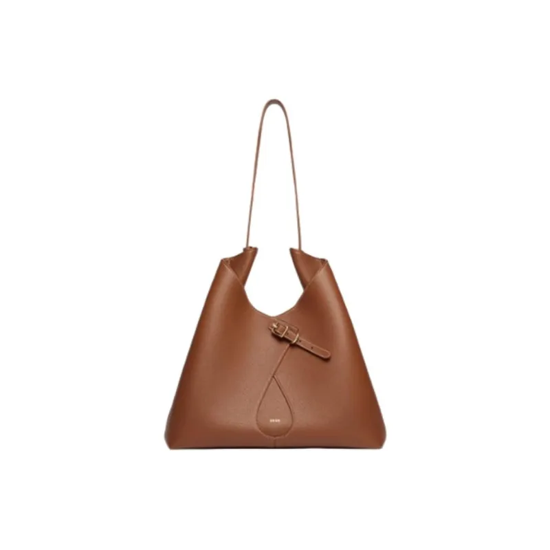 ZESH Cow Leather HOBO Shoulder Bag Large Size Women's Elephant Gray/Gold Brown/Black-4