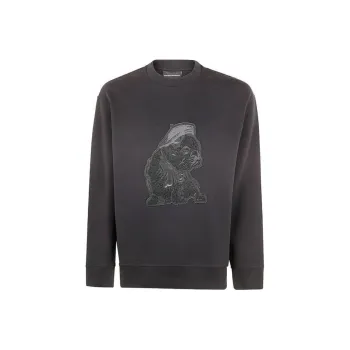 EMPORIO ARMANI Dog Patch Crewneck Jersey Sweatshirt