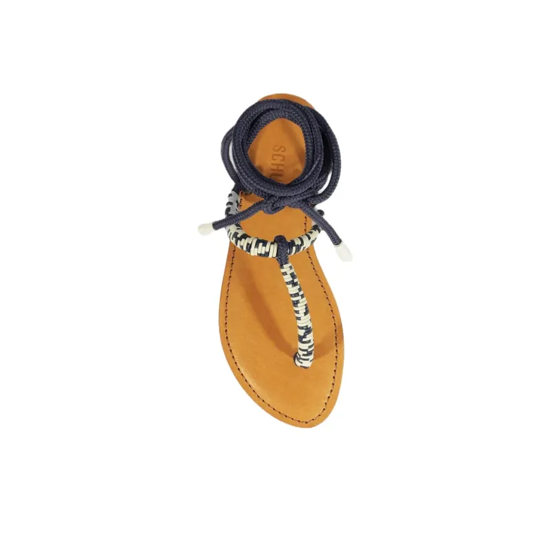 Schutz Claire One Strap Sandals Women's Blue-4