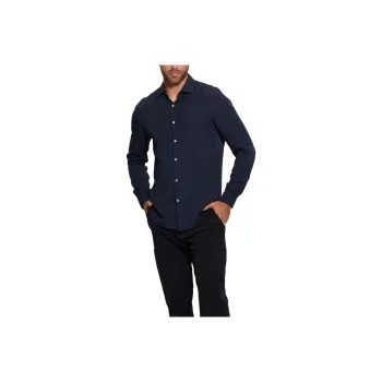 GUESS Eco Sunset Long-Sleeve Shirt Shirt Men's Navy