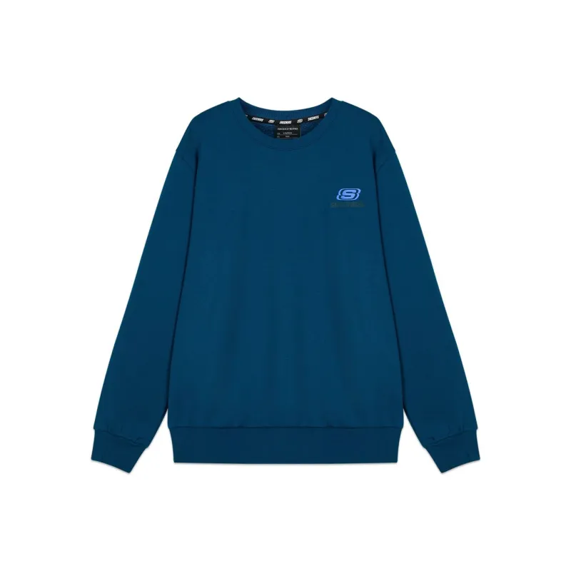Skechers Colorful Sweatshirt Unisex Poseidon Blue-0