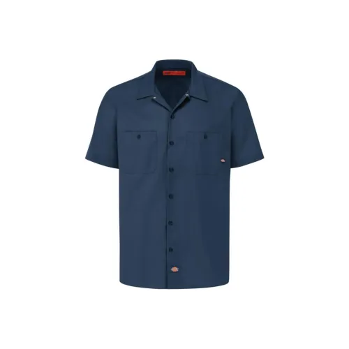 Dickies Industrial Short-Sleeve Work Shirt Shirt Men's Navy