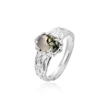 DTOTO Natural Agate Rings Women's