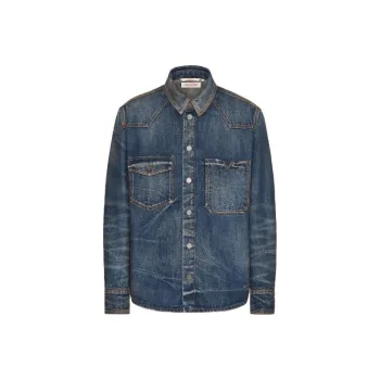 Valentino V Logo Buttoned Denim Jacket