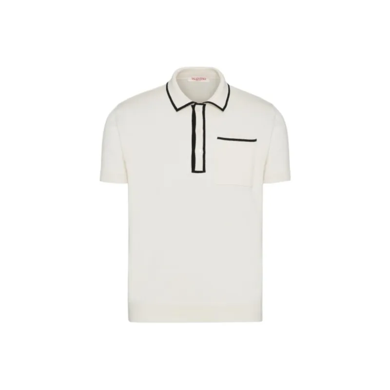 Valentino Polo Shirt Men's Ivory White-0