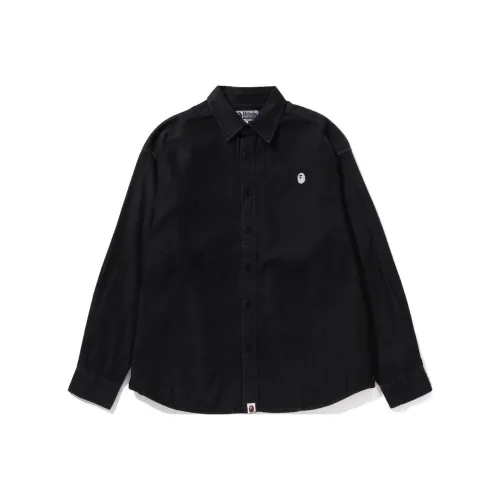 A BATHING APE One Point Light Weight Denim L/S Shirt