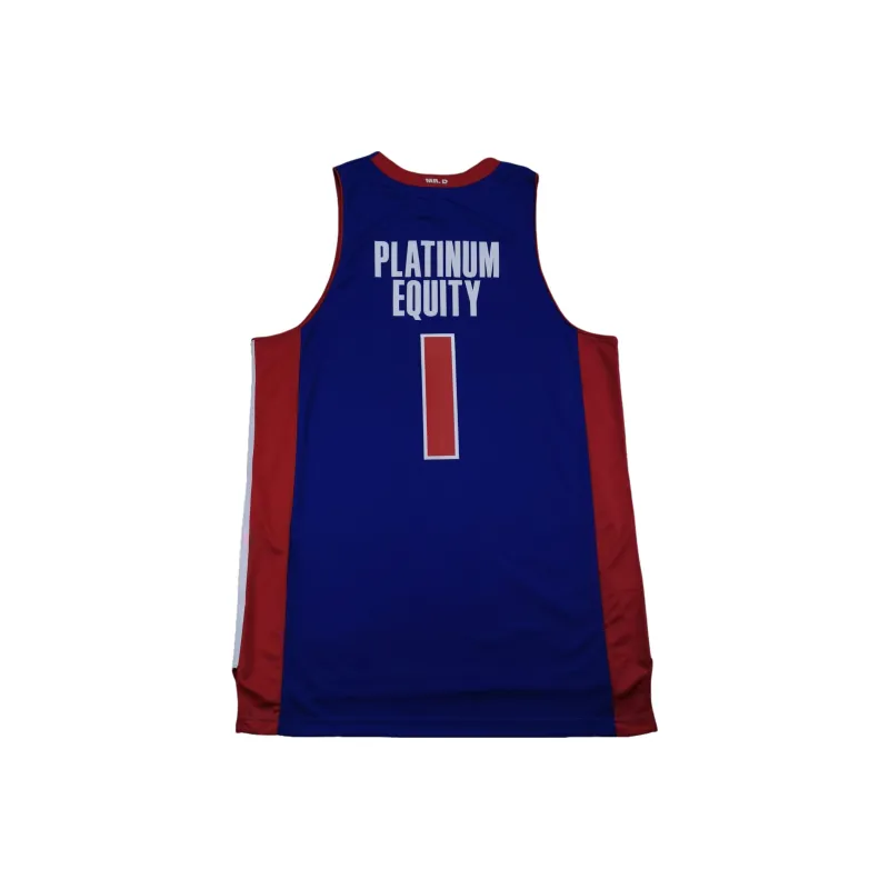 Adidas x NBA Detroit Pistons SWINGMAN Fan Edition Basketball Jersey Men's Blue-1
