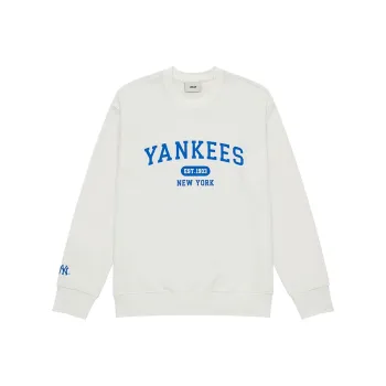 MLB MLB Preppy Style Collection New York Yankees 24FW Early Autumn Crew Neck Sweatshirt Unisex Cream