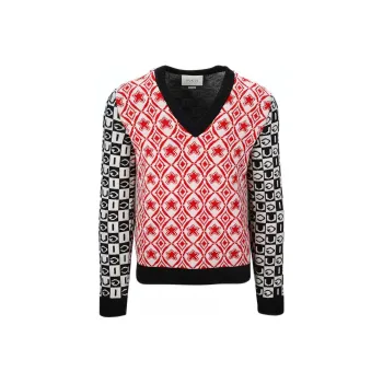 GUCCI Long Sleeved V-Neck Knitted Jumper