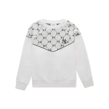 MLB New York Yankees Dia Monogram Sweatshirt Unisex Cream White