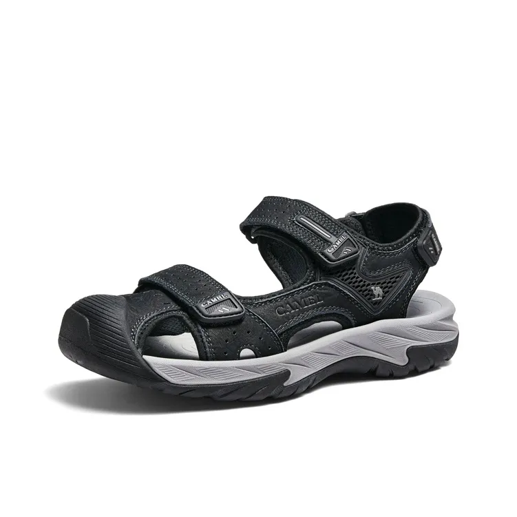 CAMEL Beach Sandals Men Midnight Black, Bronze-0