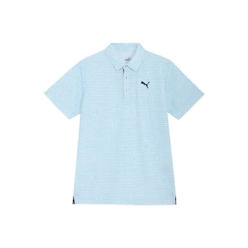 PUMA Golf Polo Shirts Men Blue