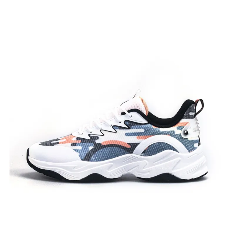 JSWEI Anti Slip Wear Resistant Low Top Chunky Sneakers Men's-0